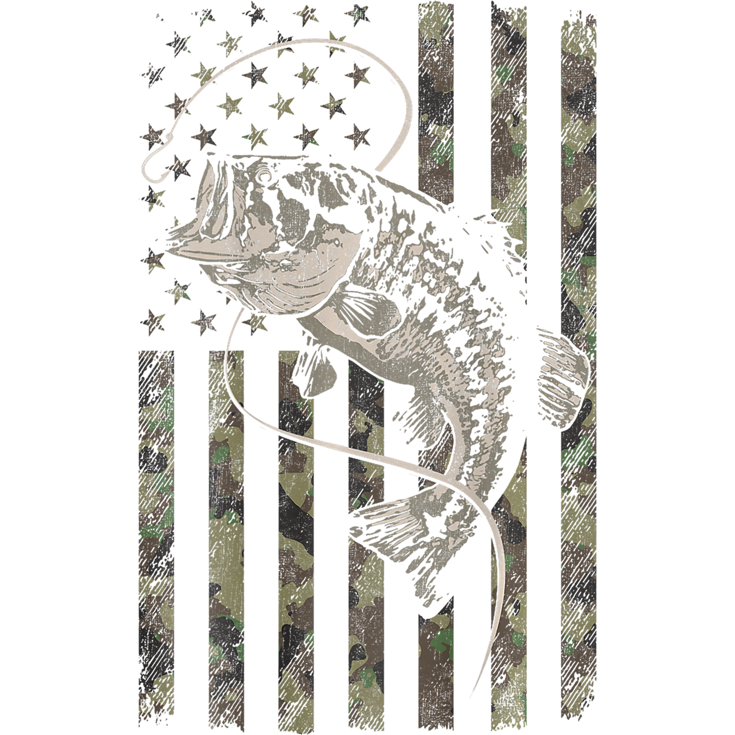 CAMO FLAG WITH FISH
