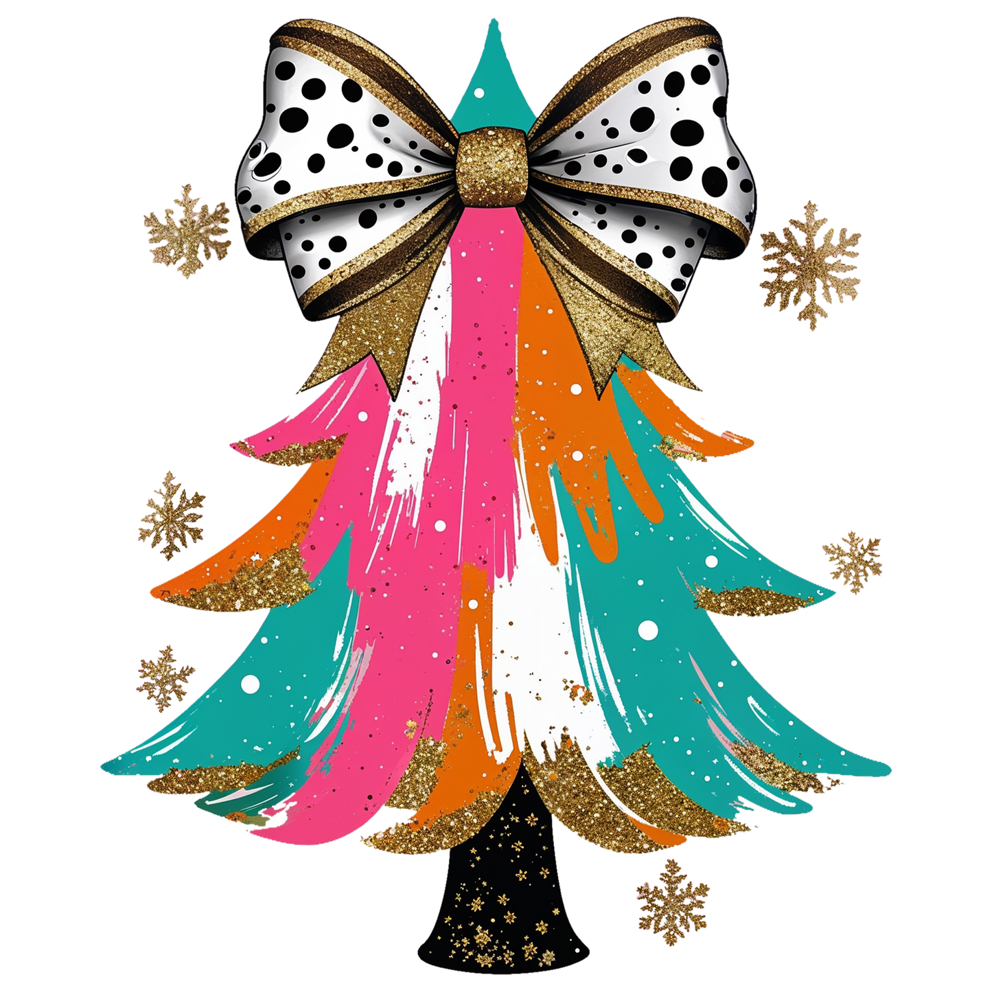 PASTEL TREE POLKA DOT BOW