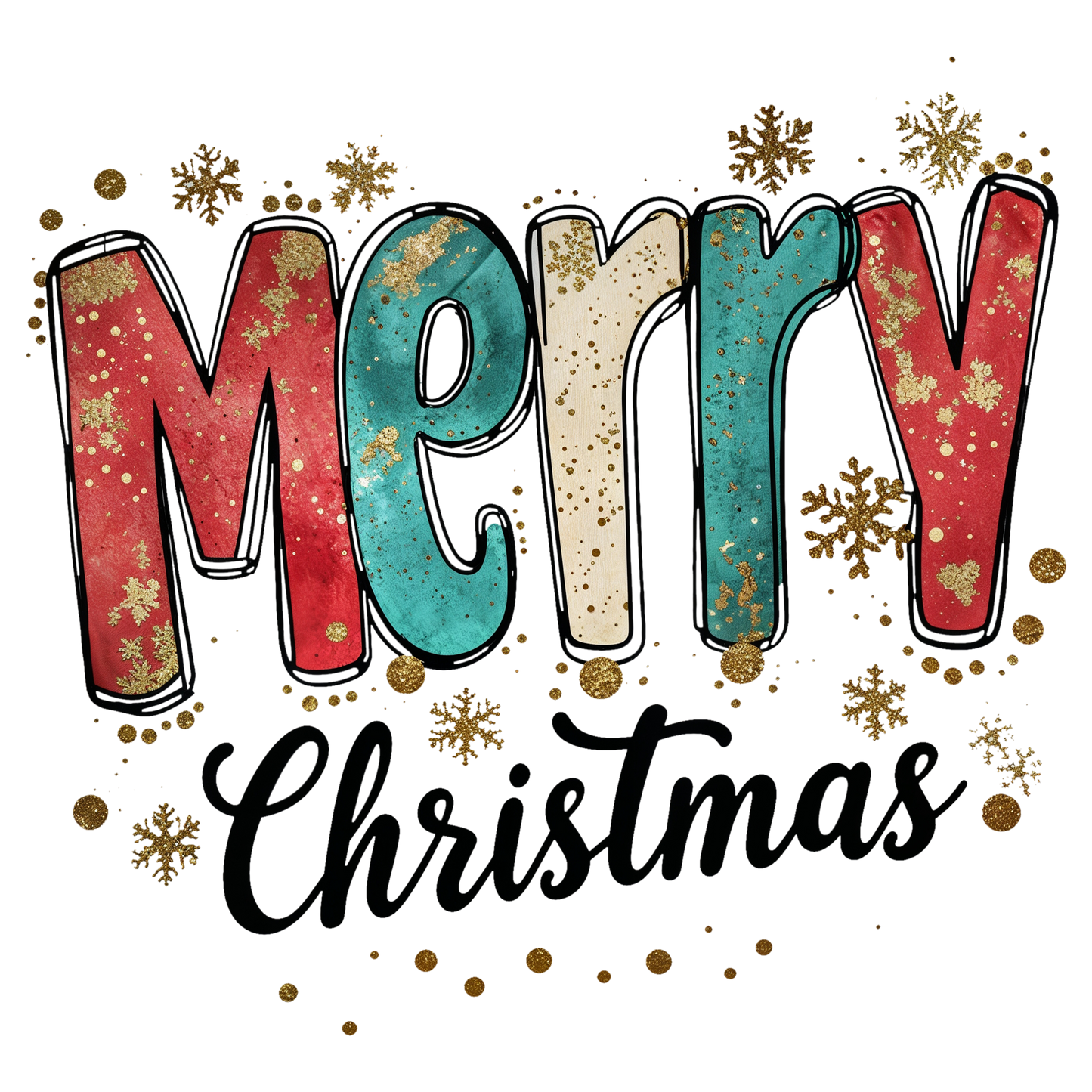 RED AND GREEN MERRY CHRISTMAS
