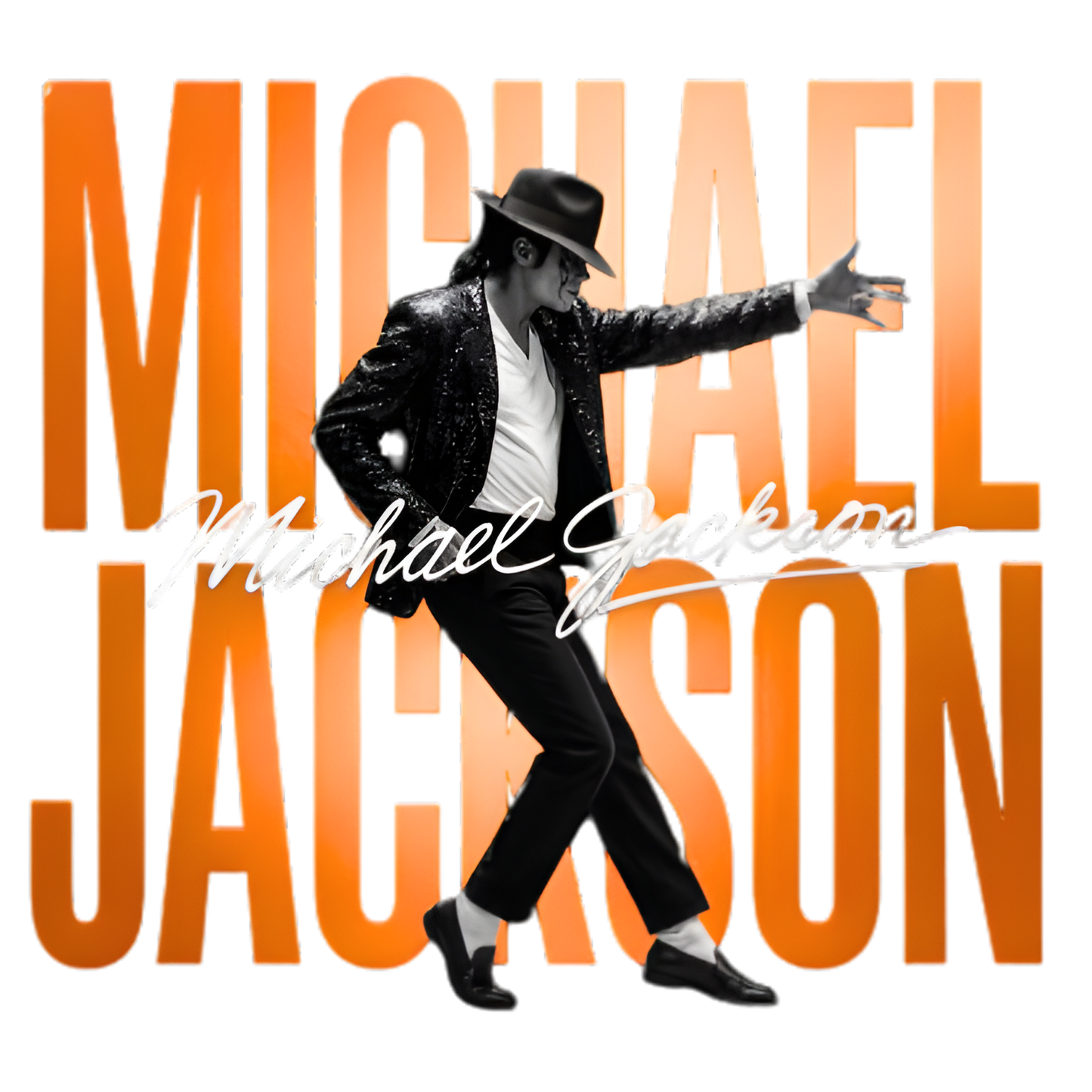 MICHAEL JACKSON ORANGE LETTERS
