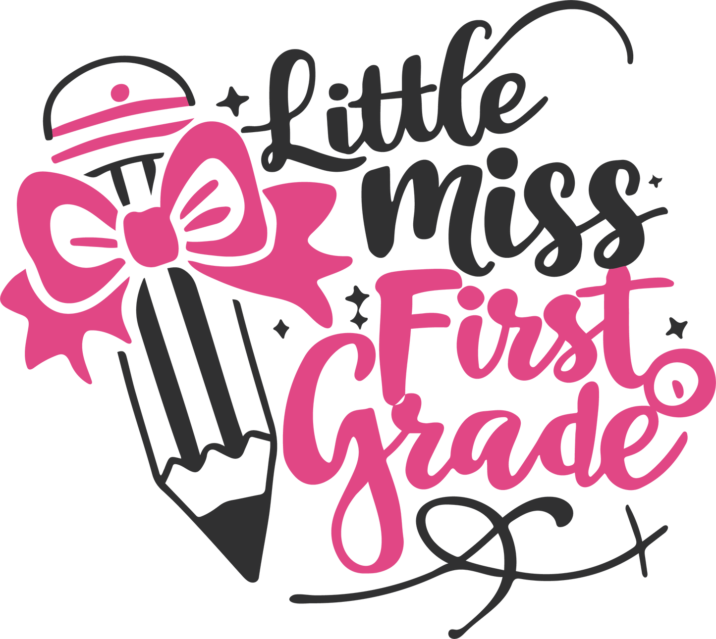 LITTLE MISS FIRST GRADE PINK AND BLACK