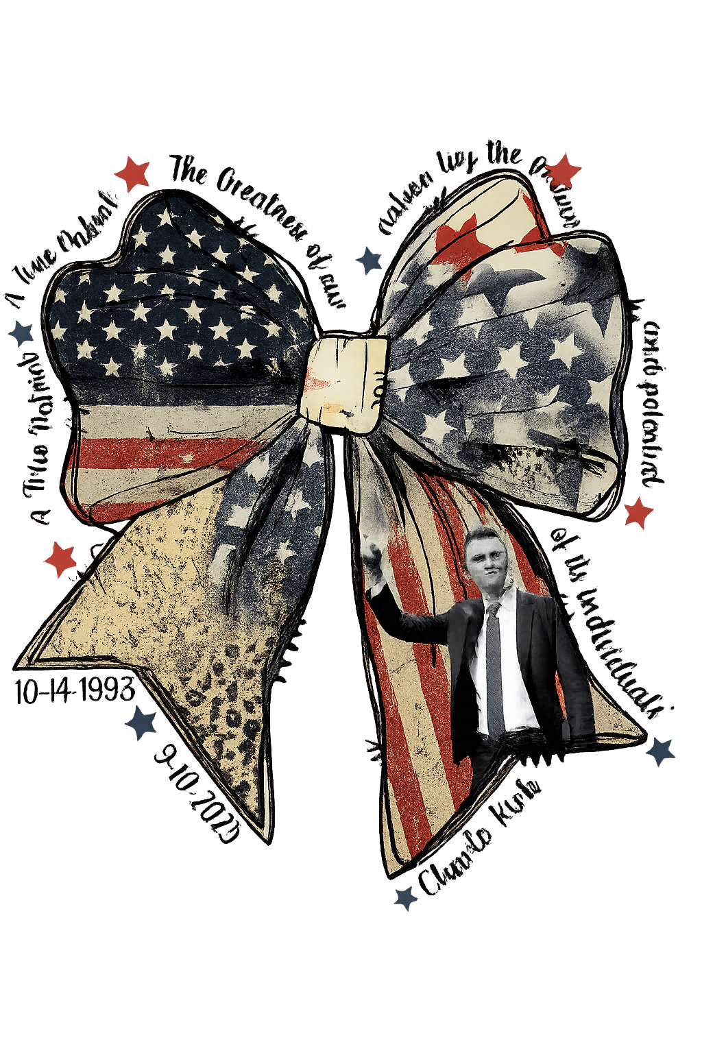 AMERICAN FLAG CHARLIE KIRK BOW
