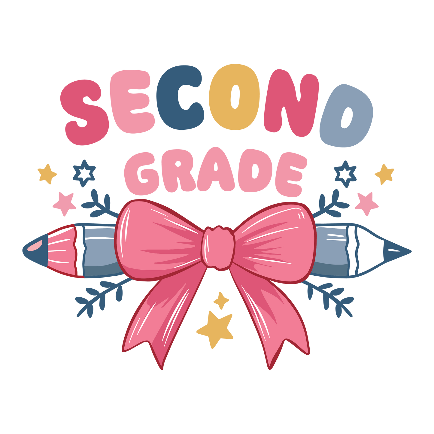 SECOND GRADE BOW AND STARS