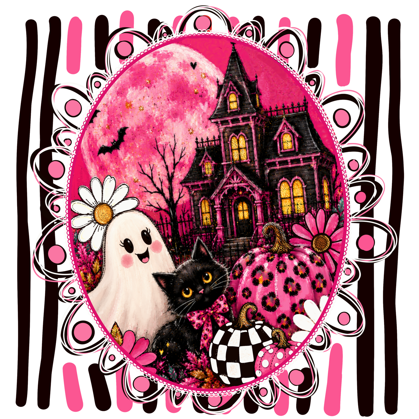 PINK AND BLACK GHOST PICTURE