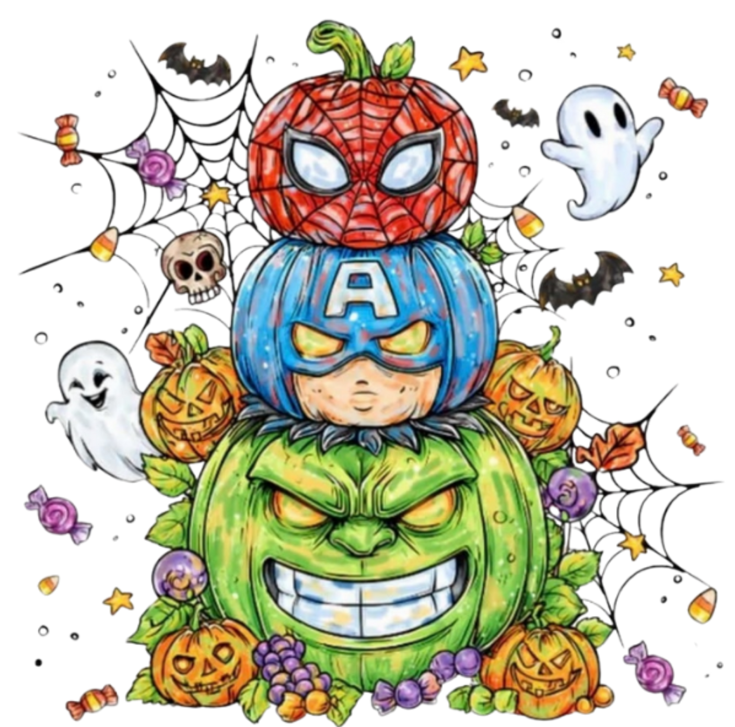 SUPER HEROES PUMPKINS