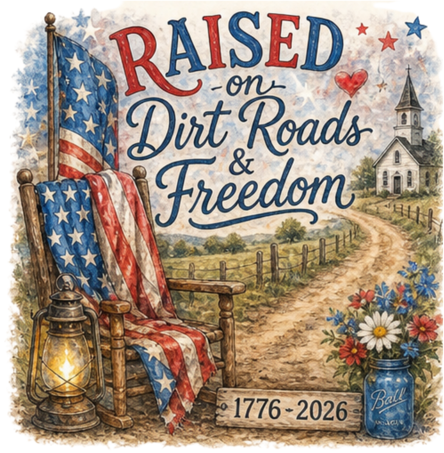 RAISED ON DIRT ROADS AND FREEDOM WITH CHURCH