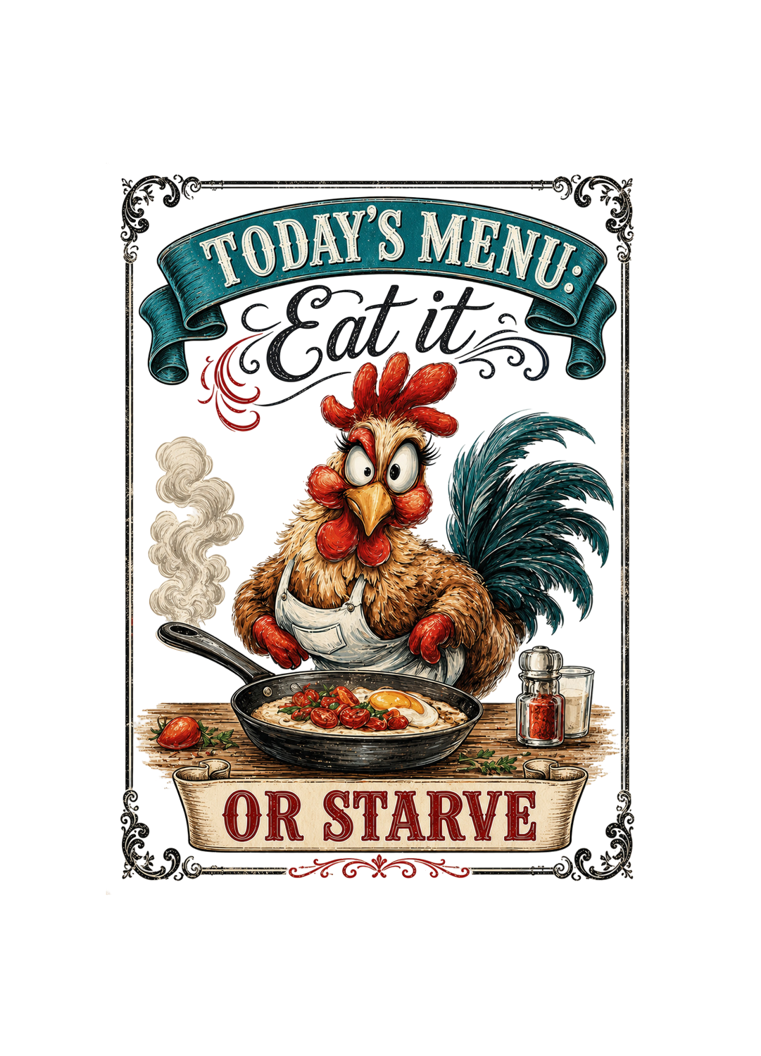 TODAY'S MENU EAT IT OR STARVE