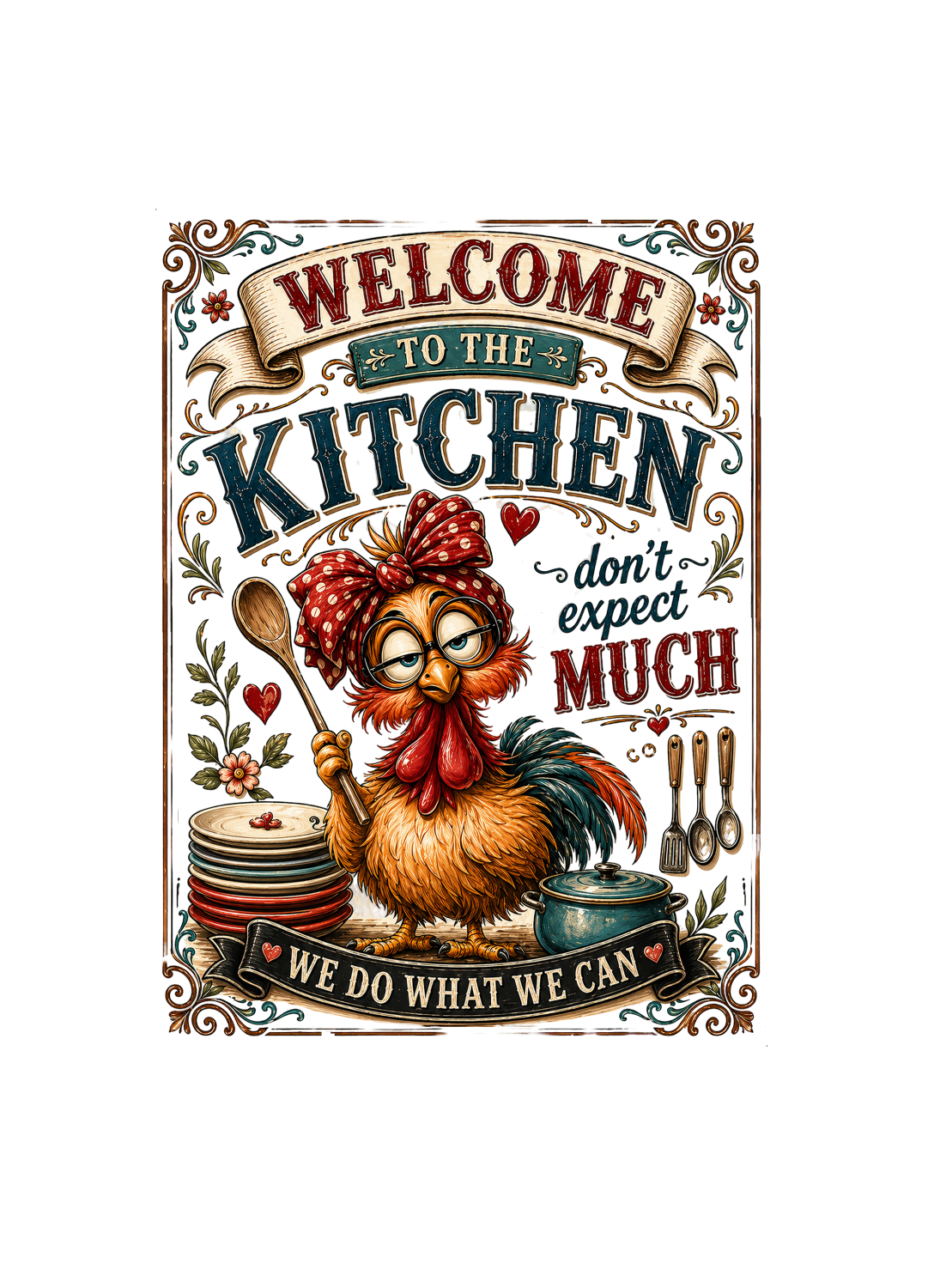 WELCOME TO MY KITCHEN DON'T EXPECT MUCH