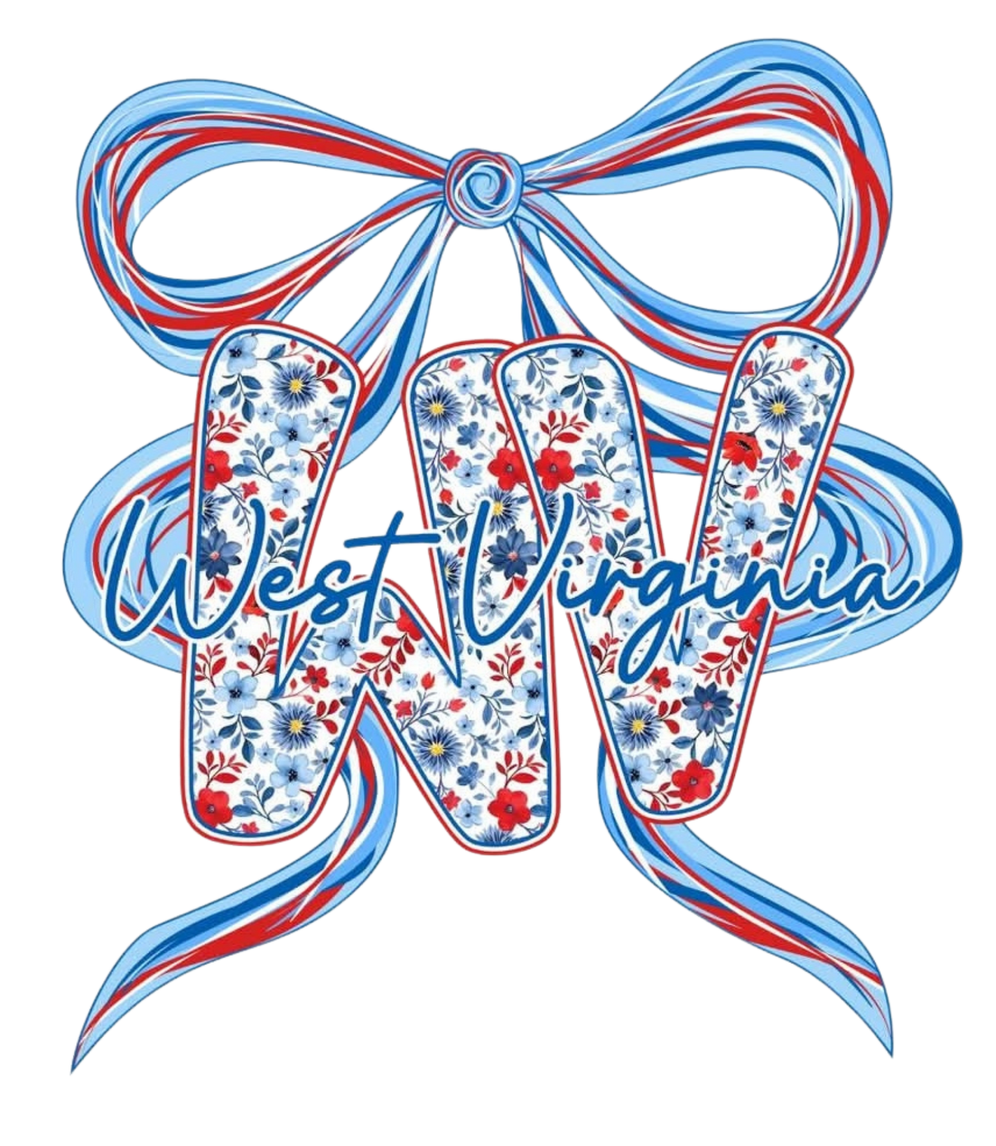 WEST VIRGINIA FLORAL RIBBON