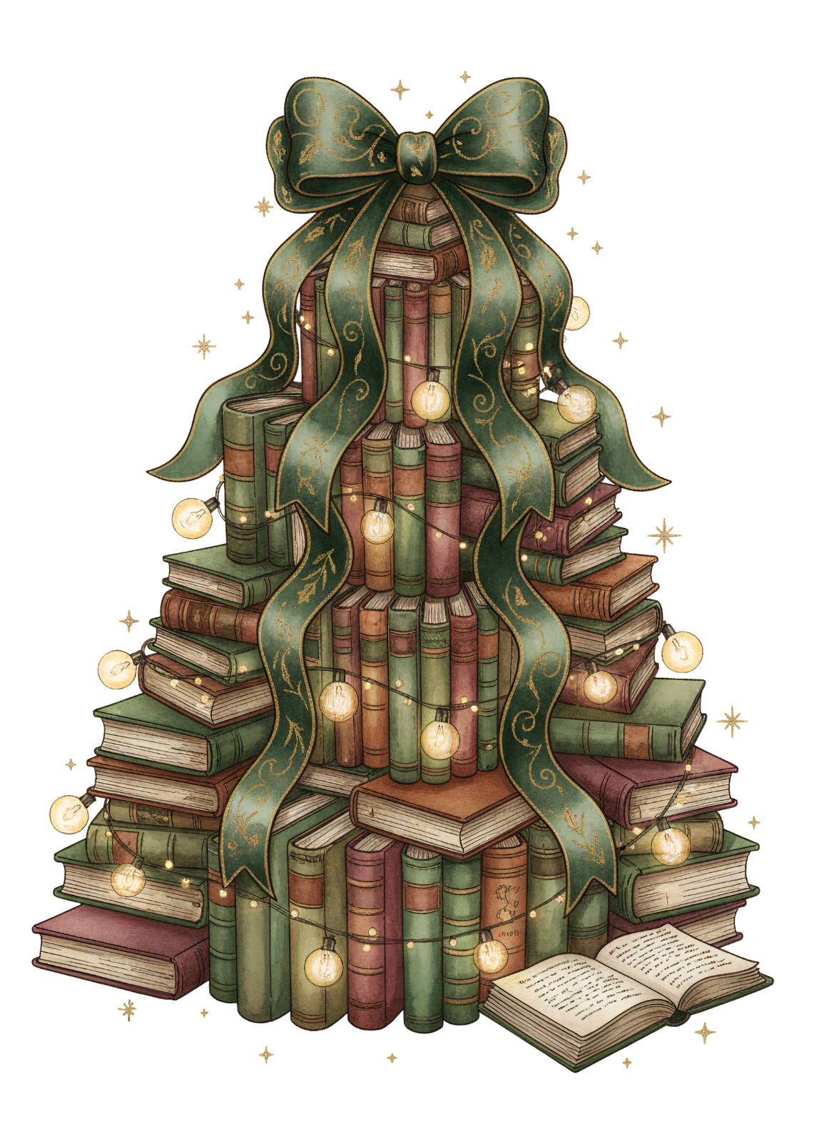 LIGHTED BOOK TREE