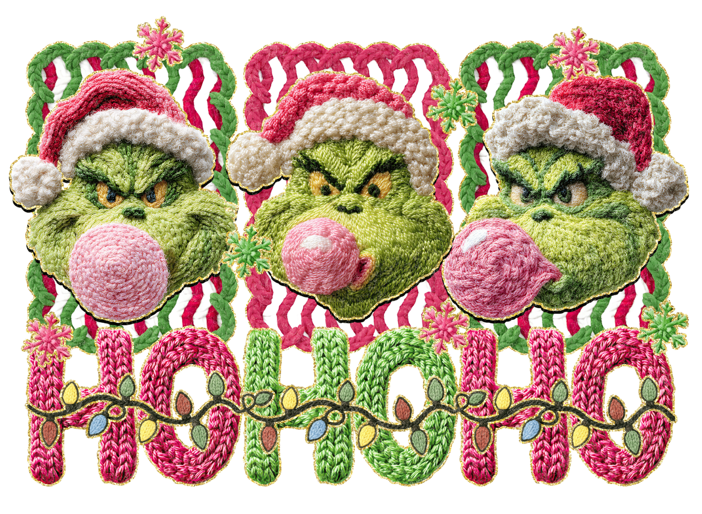 4 GRINCHES HO HO HO BUBBLE GUM