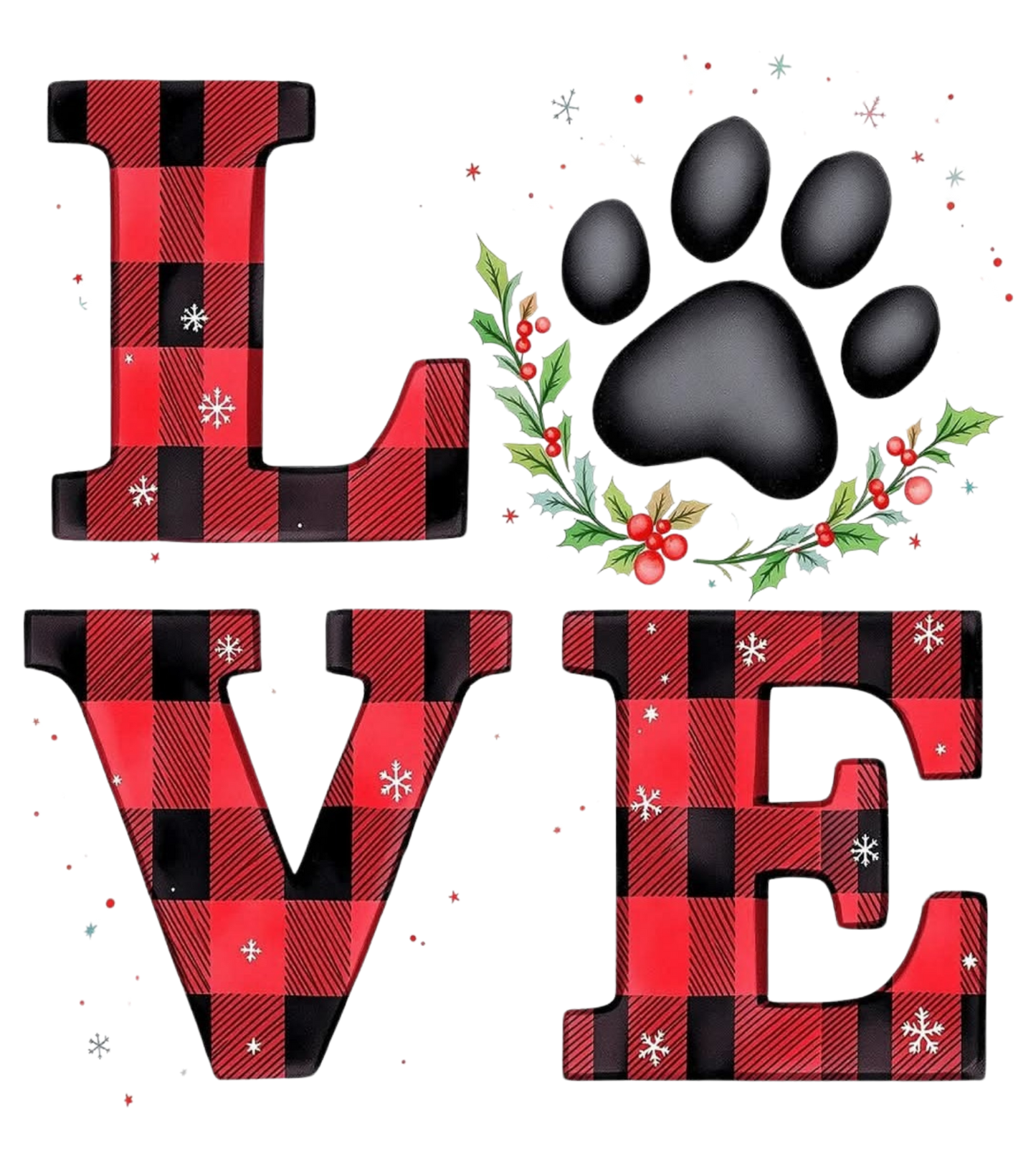 PLAID LOVE PAW PRINT