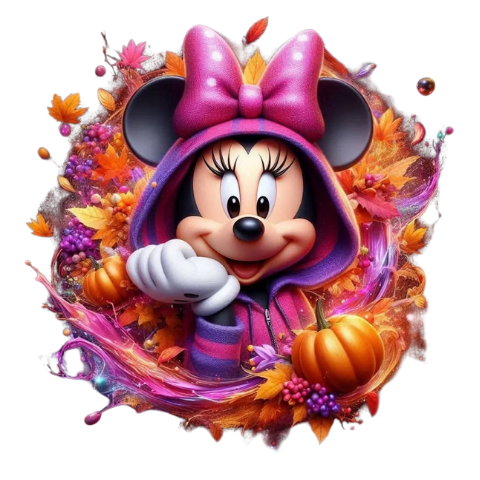 MINNIE WITH PUMPKINS