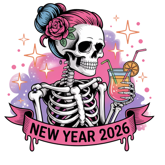 PINK NEW YEAR SKELETON