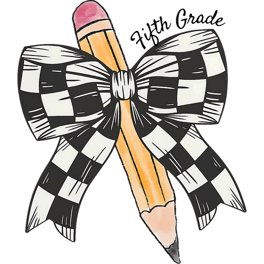 FIFTH GRADE CHECKERED BOW
