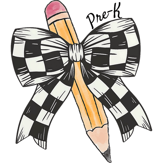 PRE-K PENCIL WITH CHECKERED BOW