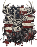 AMERICAN FLAG WITH DEER