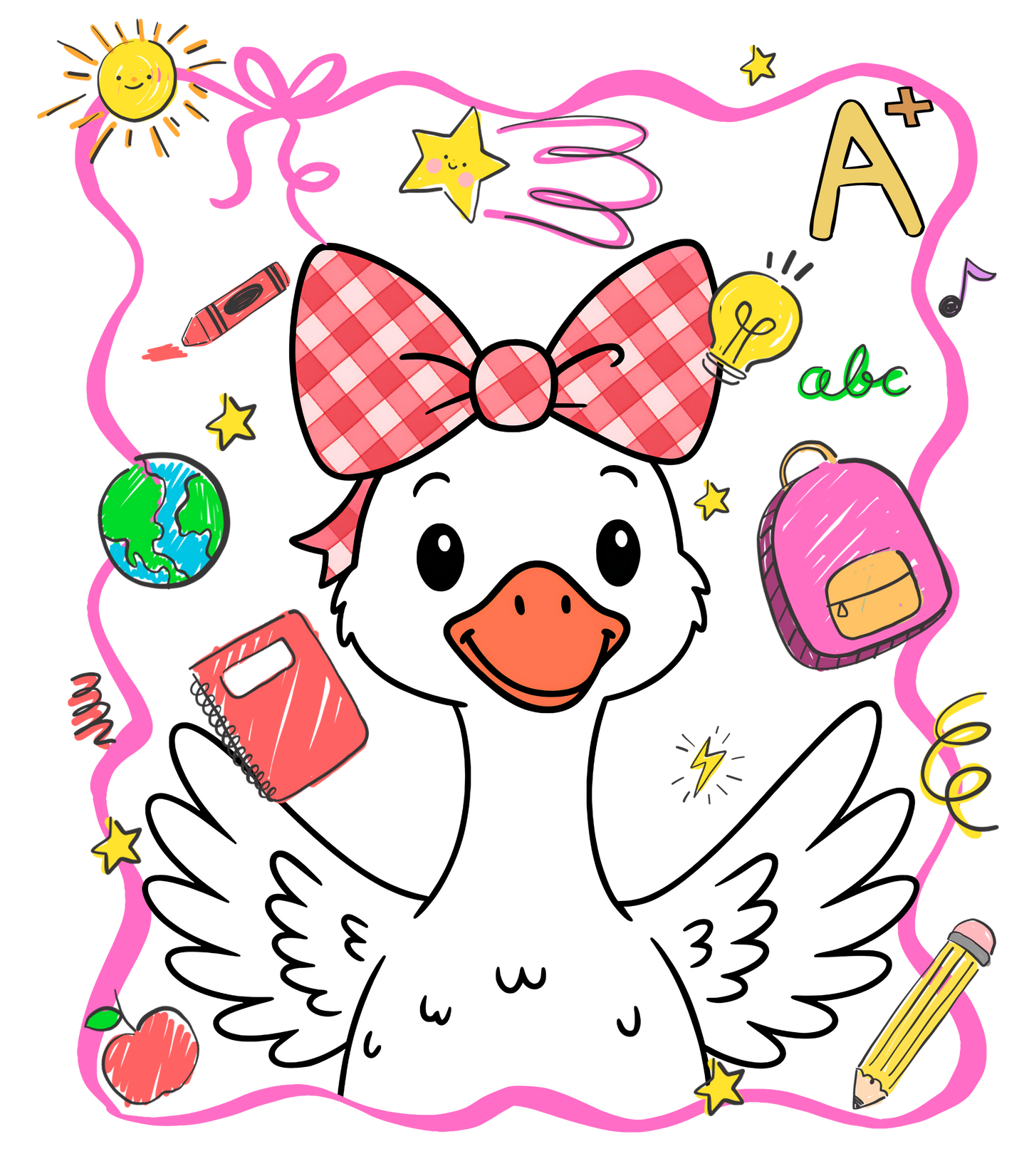 BACK TO SCHOOL GIRL GOOSE