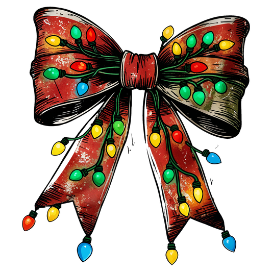 BOW WITH CHRISTMAS LIGHTS