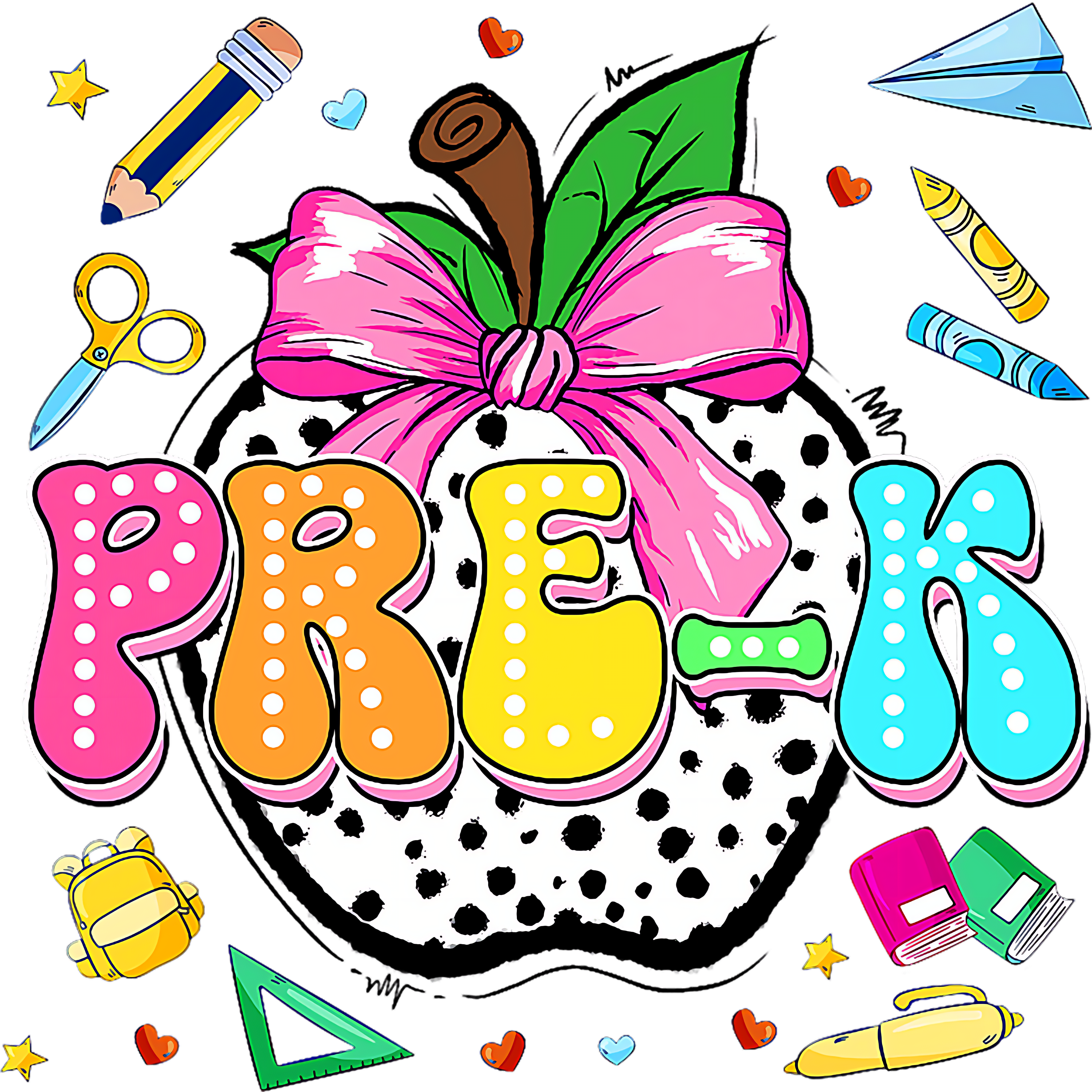PRE-K POLKA DOT APPLE