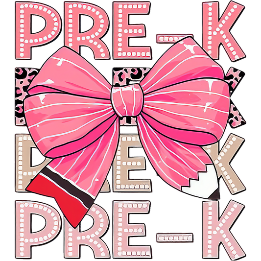 PRE-K PINK PENCIL BOW