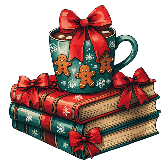 CHRISTMAS CUP AND BOOKS