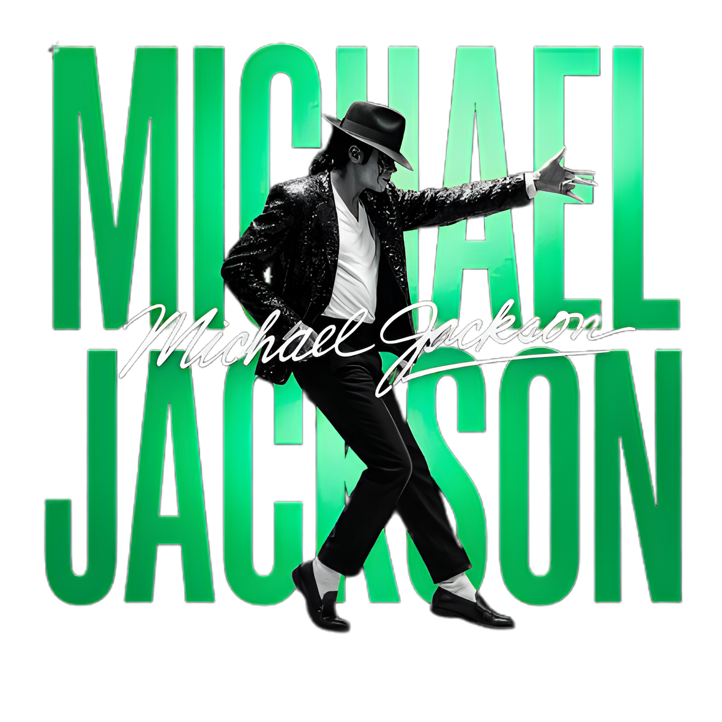MICHAEL JACKSON GREEN LETTERS