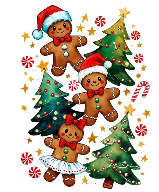 GINGERBREAD MEN AND CHRISTMAS TREES