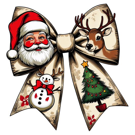BEIGE SANTA BOW