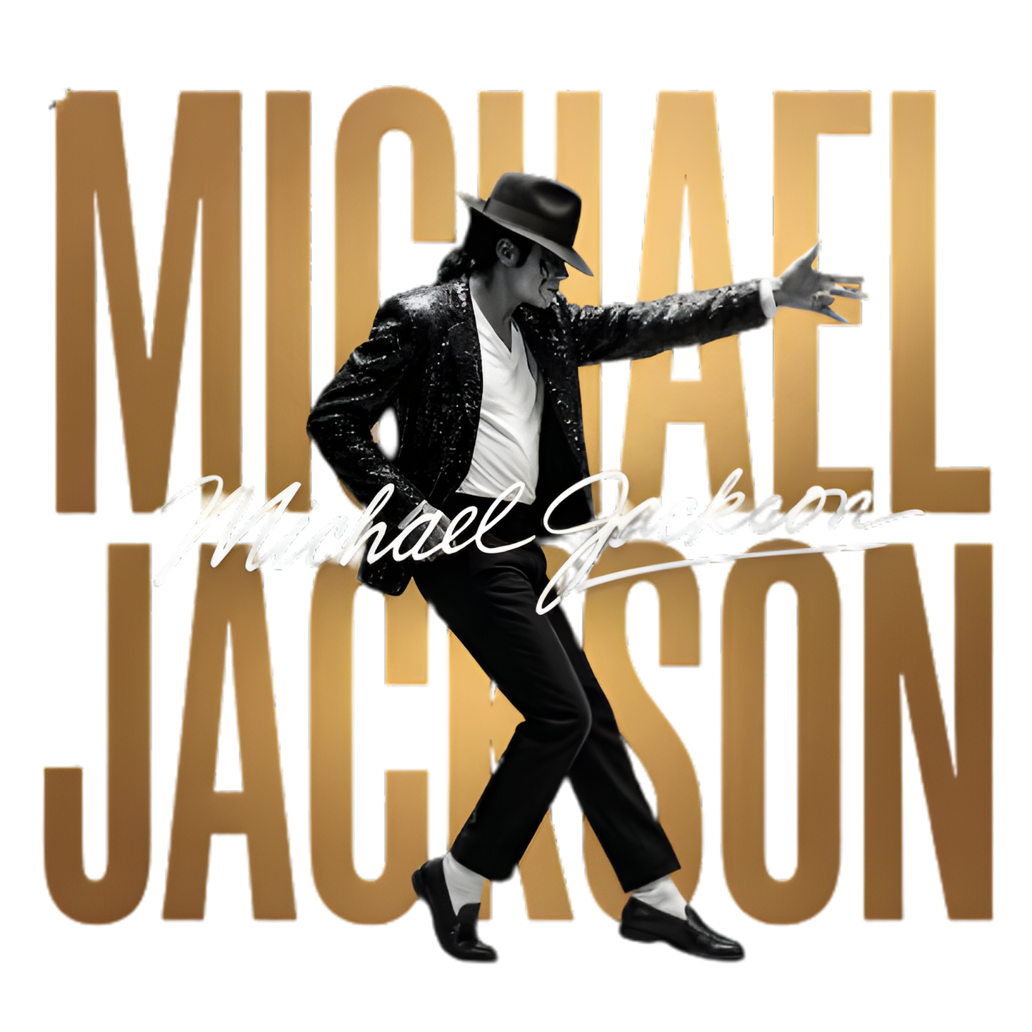 MICHAEL JACKSON GOLD LETTERS