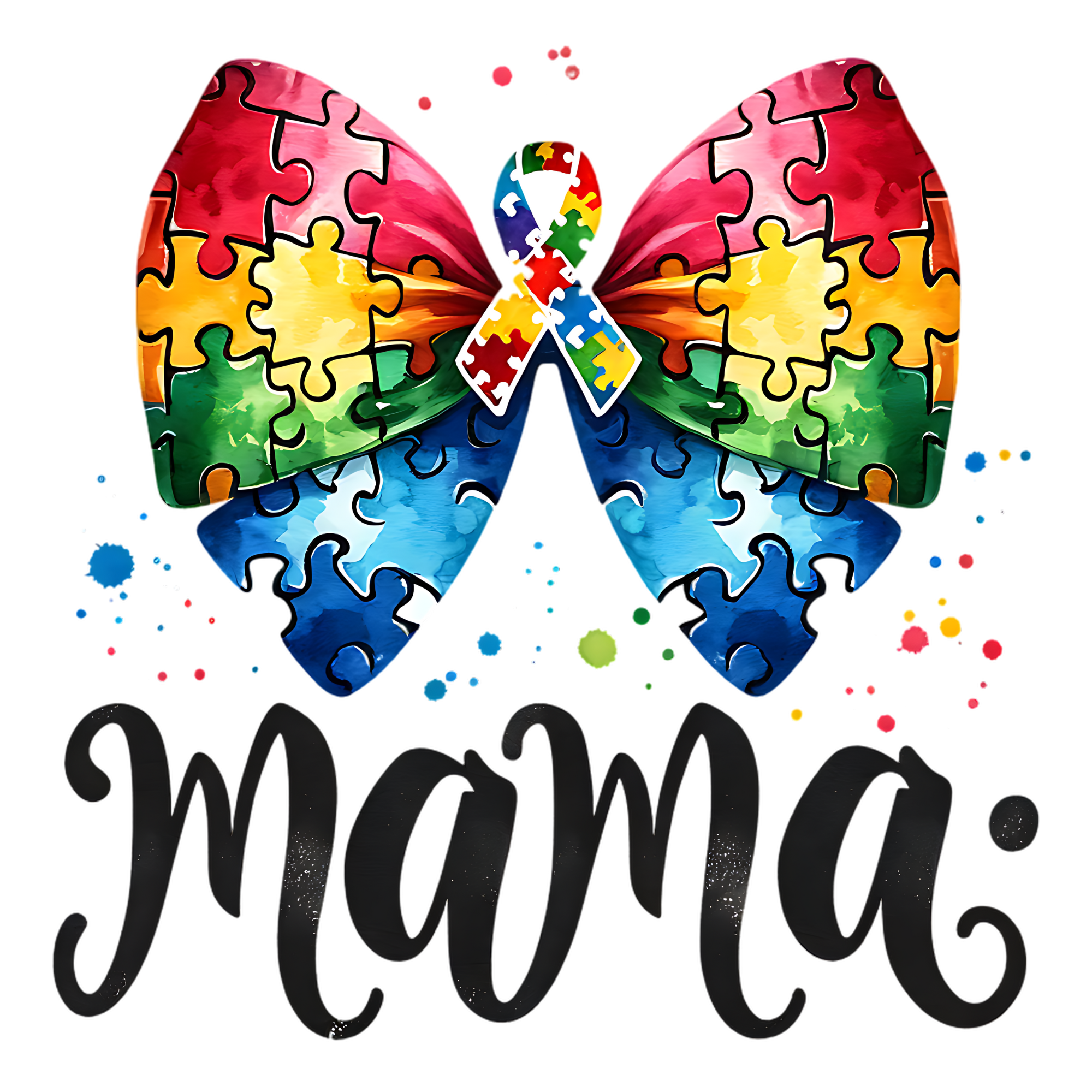 RAINBOW BOW AUTISM MAMA