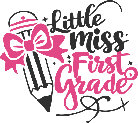 LITTLE MISS FIRST GRADE PINK AND BLACK