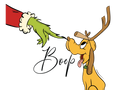 GRINCH BOOP BLACK LETTERS