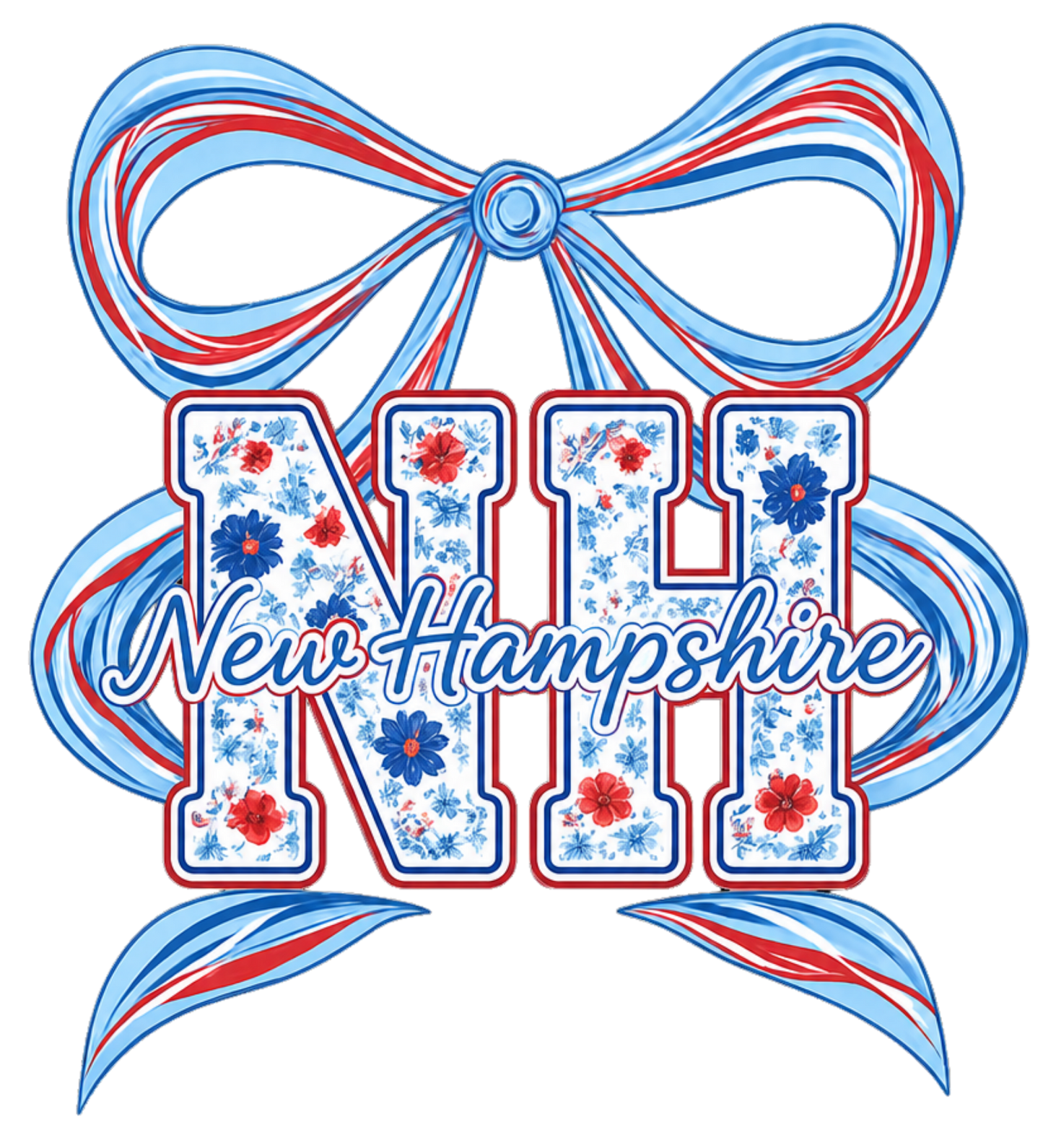 NEW HAMPSHIRE FLORAL RIBBON