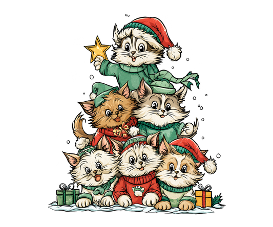 CAT CHRISTMAS TREE