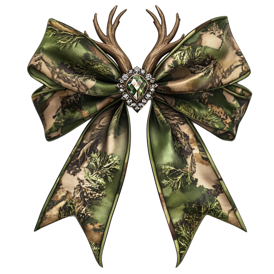 CAMO BOW WITH ANTLERS
