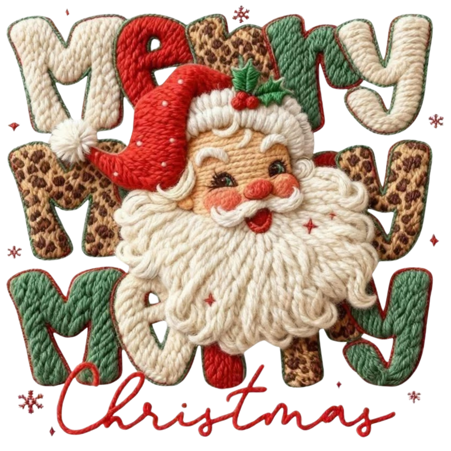 FAUX YARN MERRY CHRISTMAS WITH SANTA