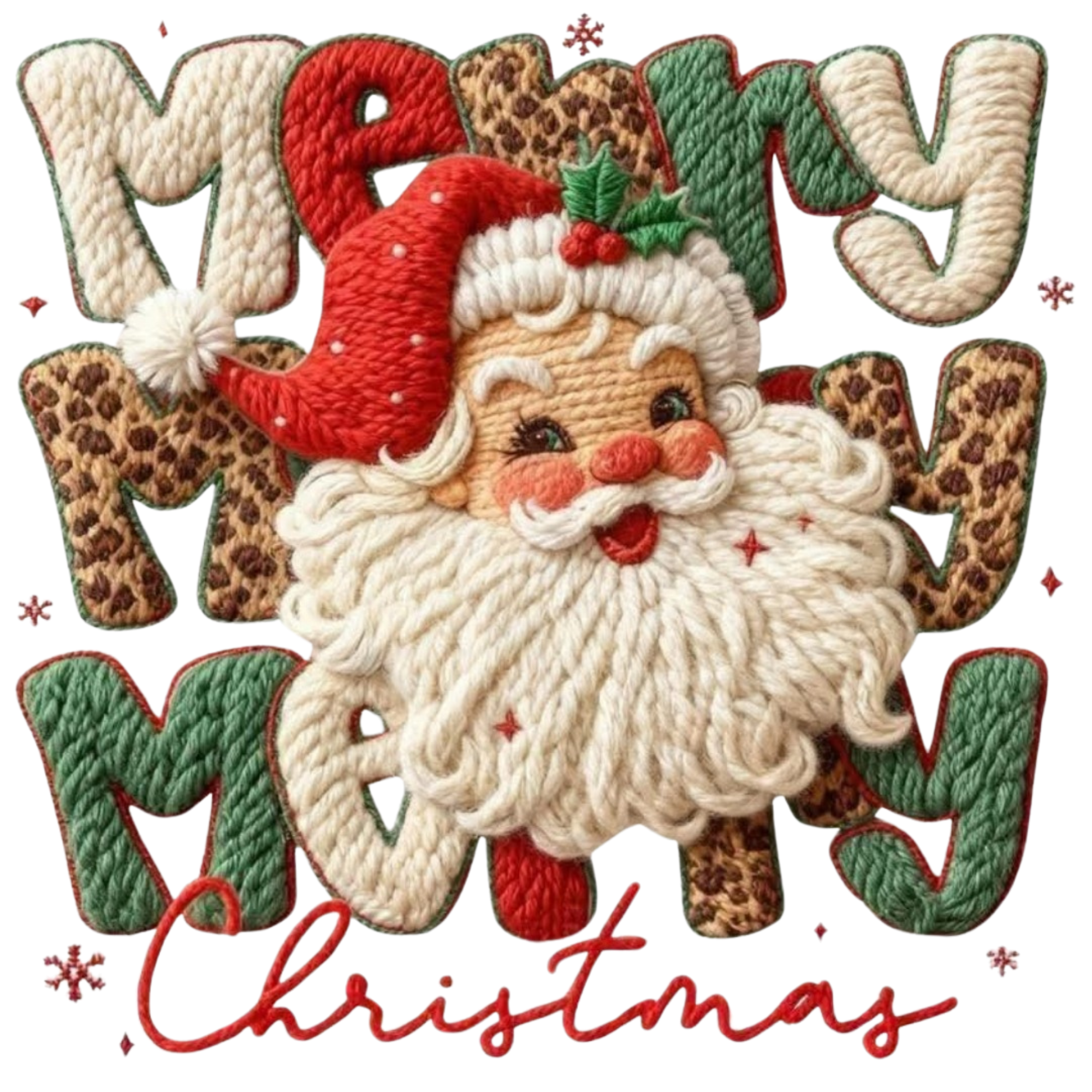 FAUX YARN MERRY CHRISTMAS WITH SANTA