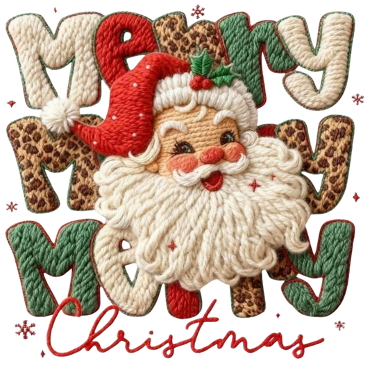 FAUX YARN MERRY CHRISTMAS WITH SANTA