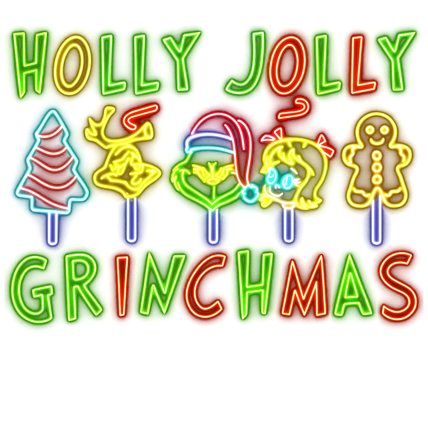 NEON HOLLY JOLLY GRINCHMAS