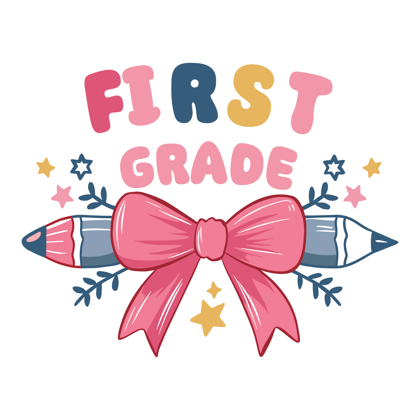 FIRST GRADE BOW AND STARS