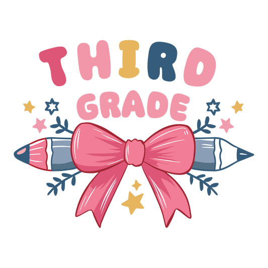 THIRD GRADE BOW AND STARS