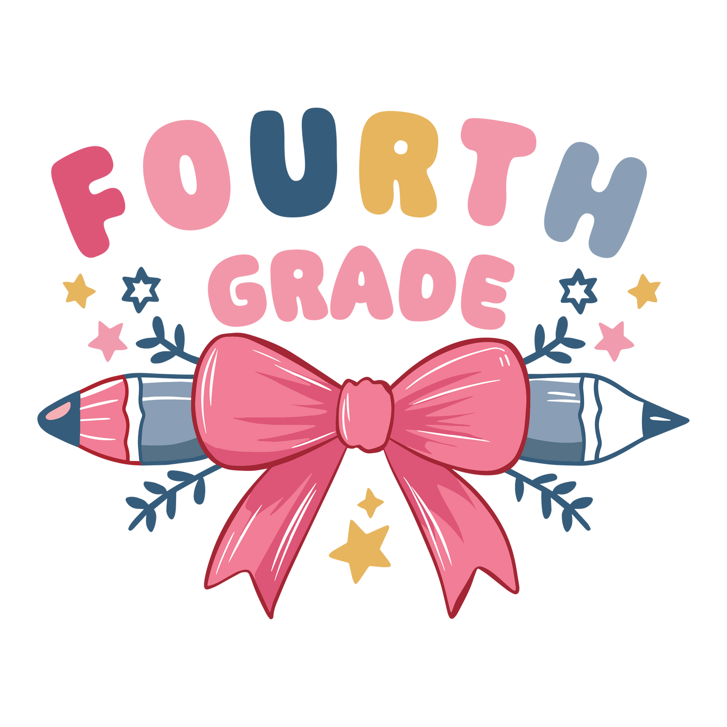 FOURTH GRADE BOW AND STARS