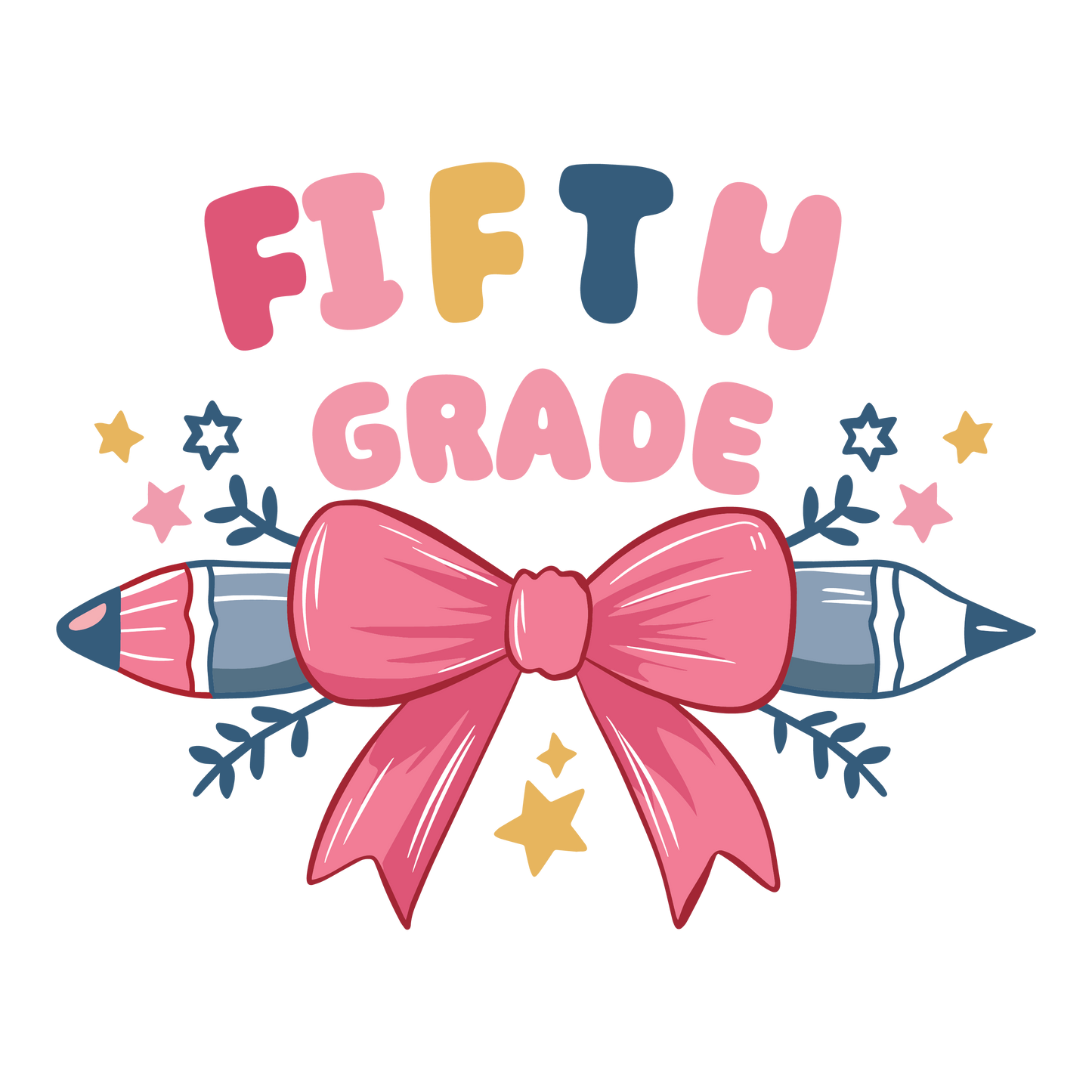 FIFTH GRADE BOW AND STARS