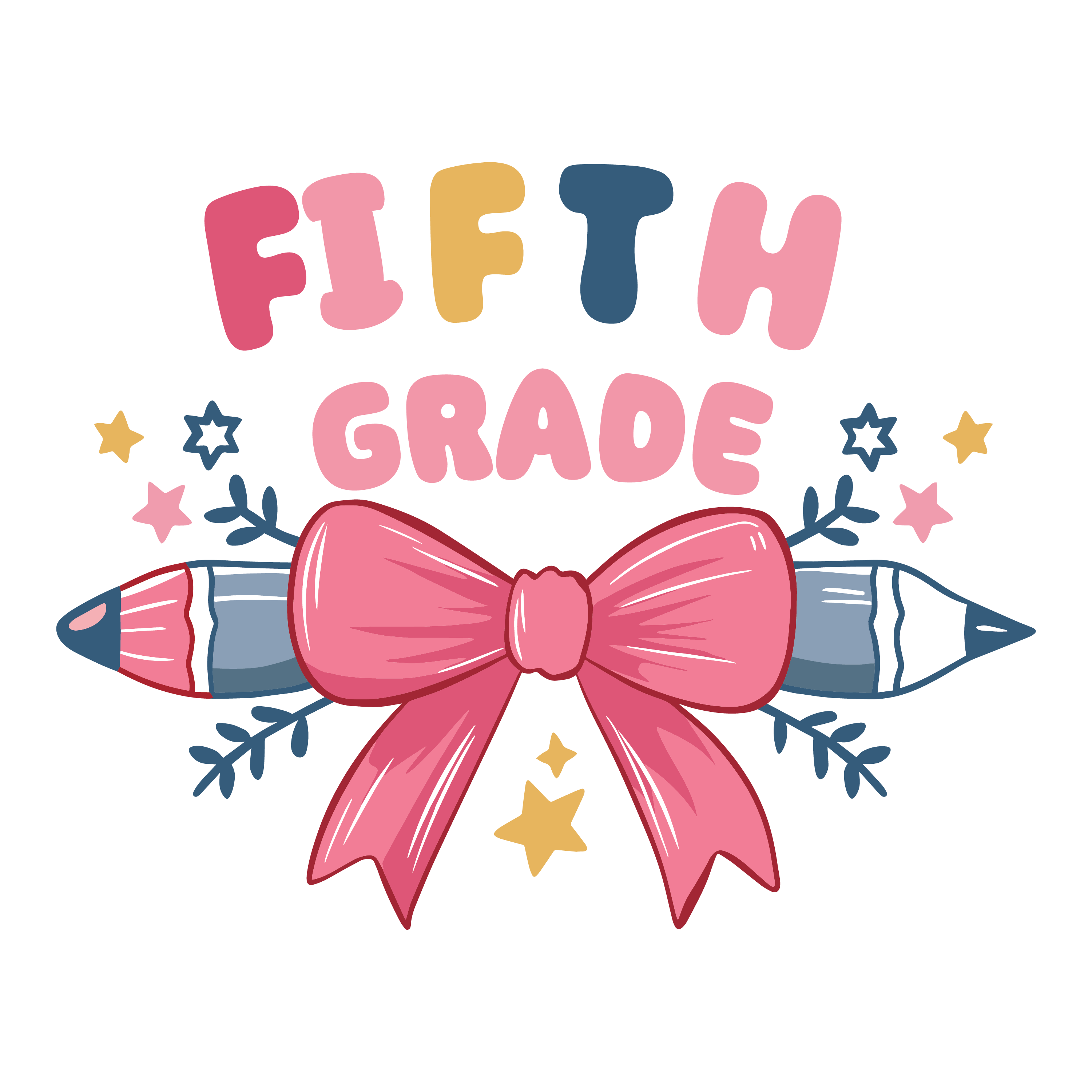 FIFTH GRADE BOW AND STARS