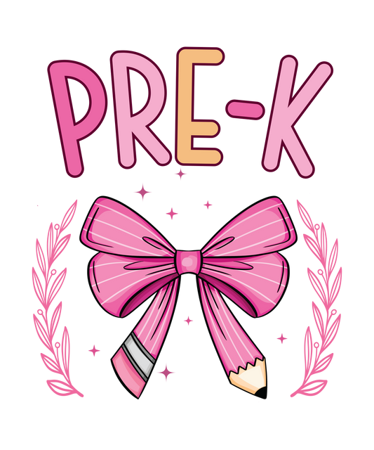 PRE-K PINK PENCIL BOW