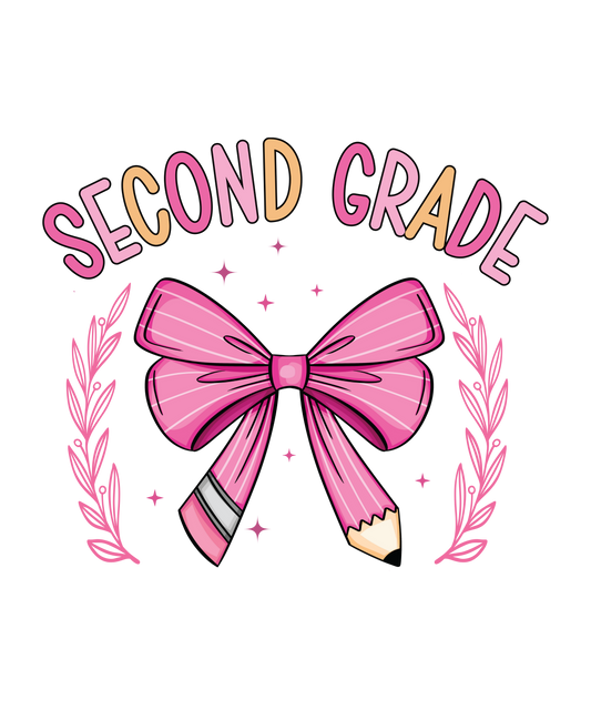 SECOND GRADE PINK PENCIL BOW