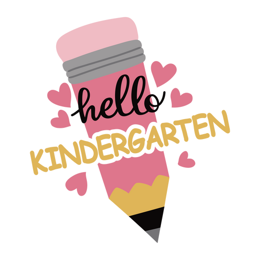 HELLO KINDERGARTEN PINK PENCIL