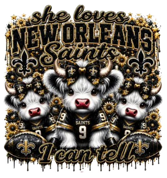 SHE LOVES NEW ORLEANS SAINTS