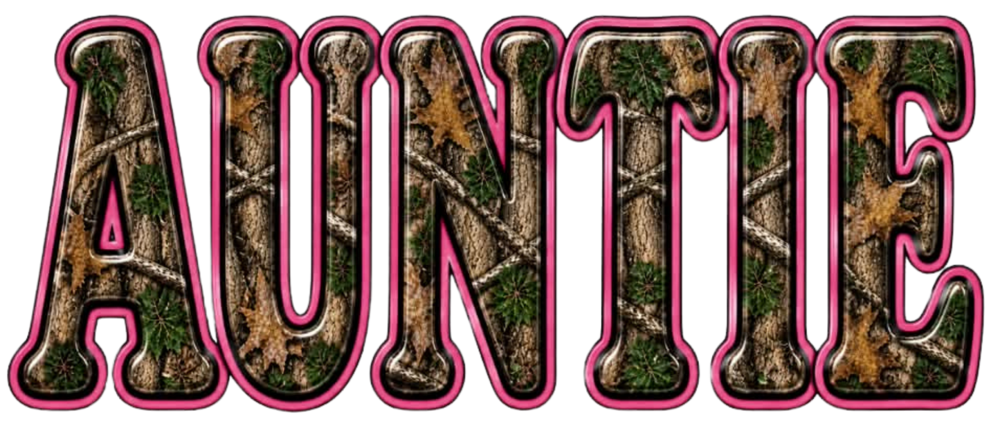 CAMO AND PINK AUNTIE